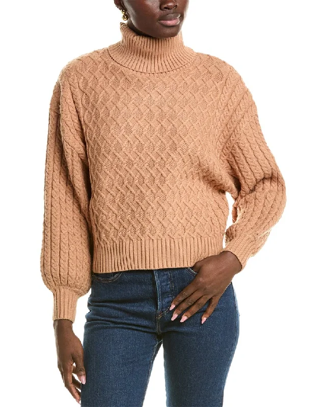 Women's Vacation Garments T Tahari Balloon Sleeve Turtleneck Sweater