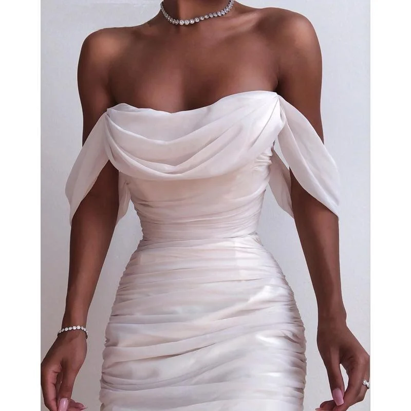 Huge Markdowns FashionSierra - Women off shoulder party midi dress Female slash neck elegant dress Huge Markdowns FashionSierra - Women off shoulder party midi dress Female slash neck elegant dress