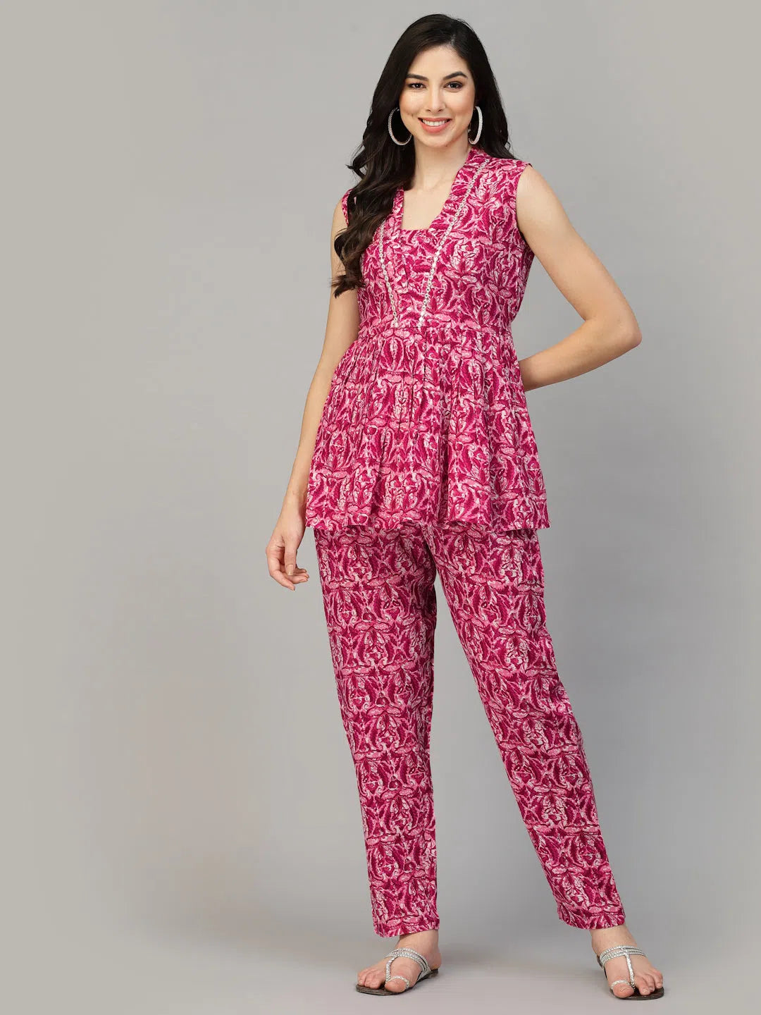 Women's Professional Outfit Women Embellished Standard Pink Jumpsuits & Sets