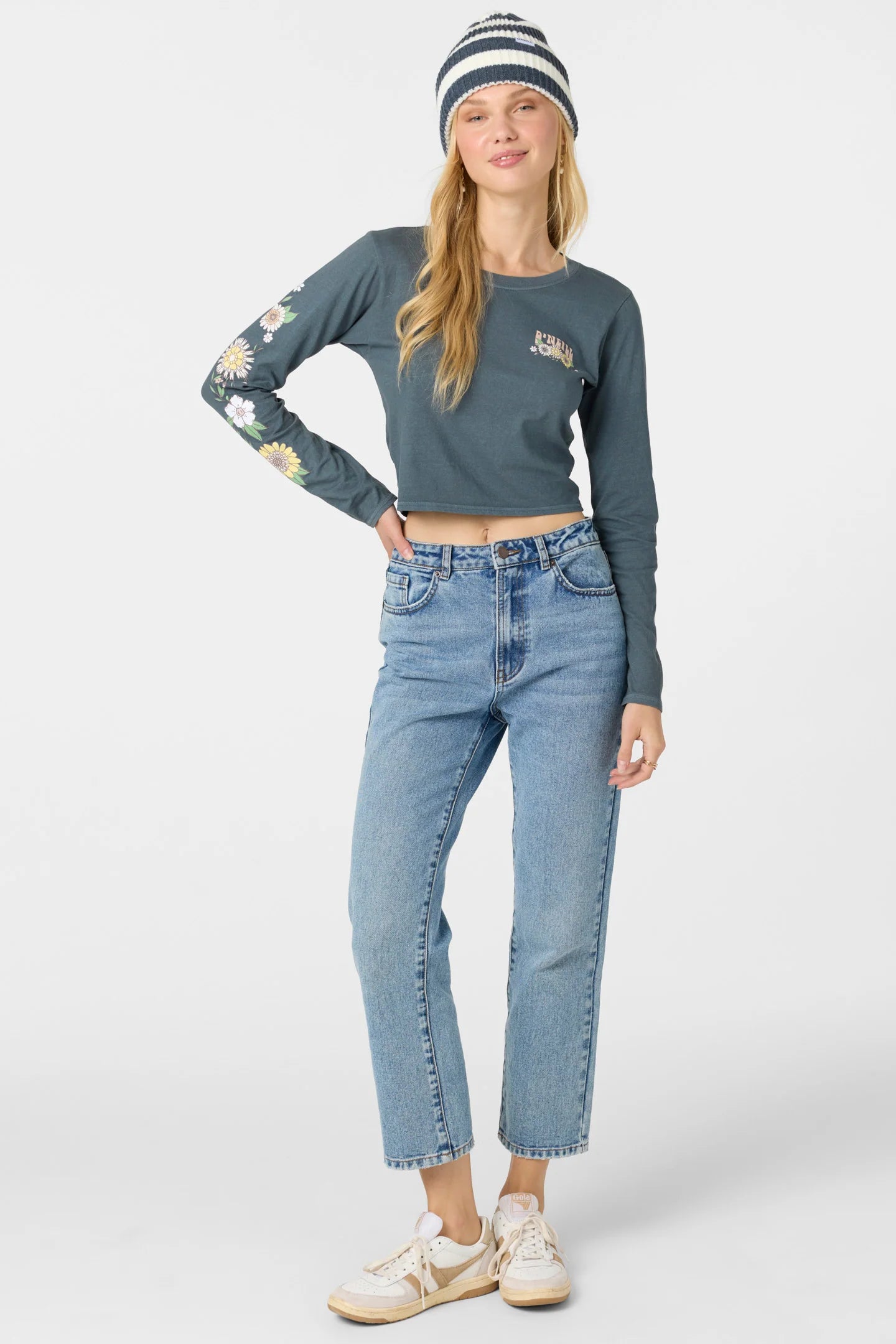 Minimalist Style Oneill Daisy Daze Long Sleeve Tee - SLATE