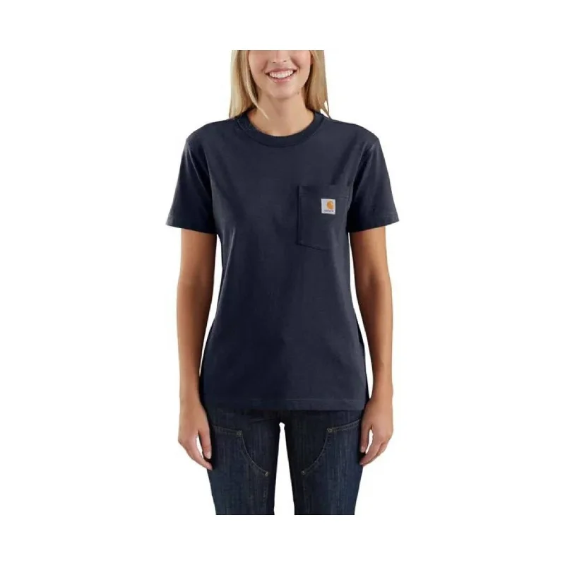 Laid-Back Elegance Carhartt Women's Loose Fit Heavyweight Short-Sleeve Pocket T-Shirt - Navy Laid-Back Elegance Carhartt Women's Loose Fit Heavyweight Short-Sleeve Pocket T-Shirt - Navy