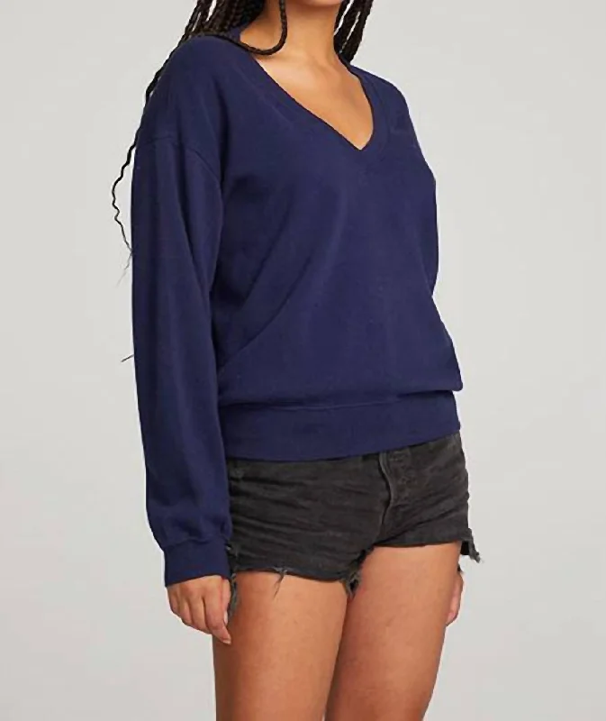 Stylish Outerwear Clothes For Women Poppy Pullover In Blue