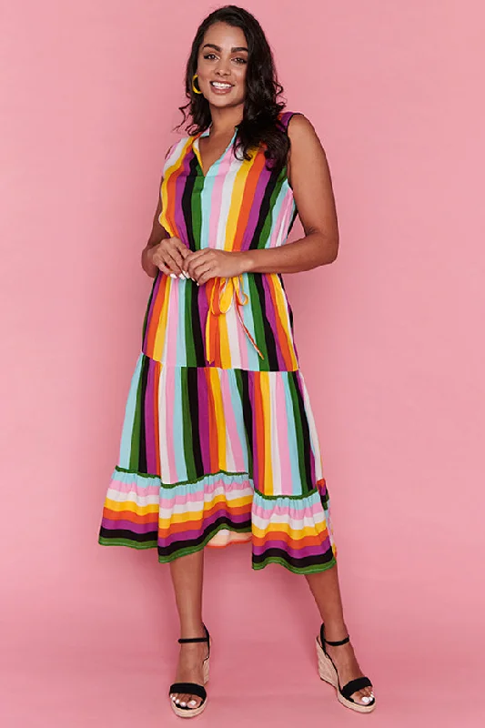 Runway Inspired Wear Perla New York Stripe Dress