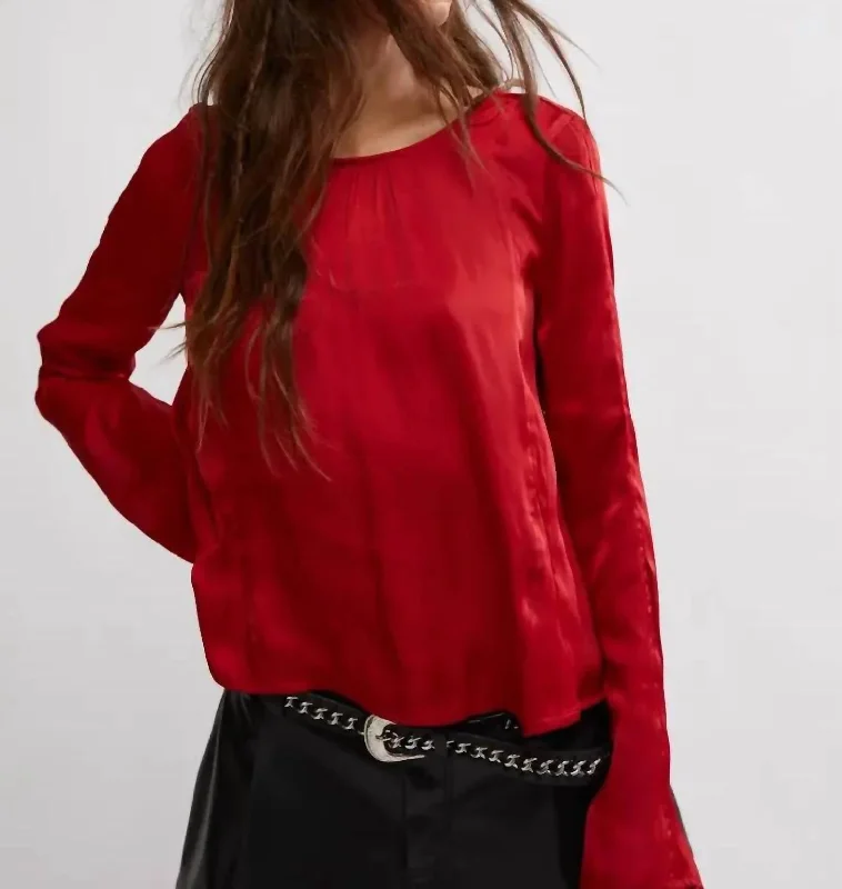 Festival Fashion Arabella Blouse In Rubies