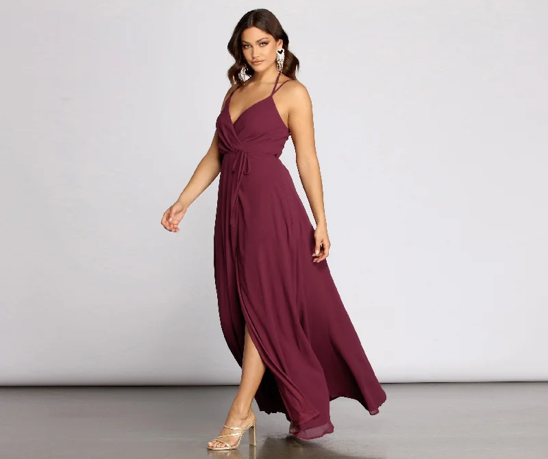 Chic Women's Attire Rylie Chiffon Stylish A-Line Gown