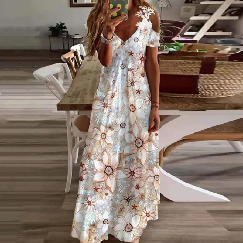 Women's Formal Event Outfit Bohemian Tribal Summer Dress, Boho Maxi Dress