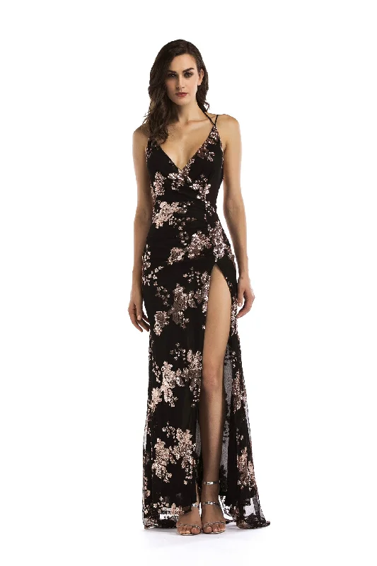 Sustainable Women's Clothes Adore You Floral Charming High Slit Maxi Dress