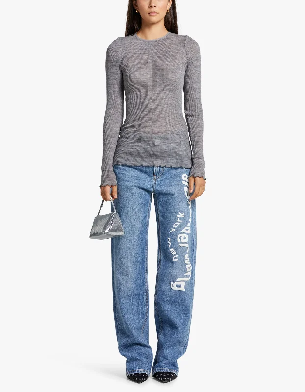 Eclectic Fashion Doudo T Shirt L/S 13020 - Grey Mel