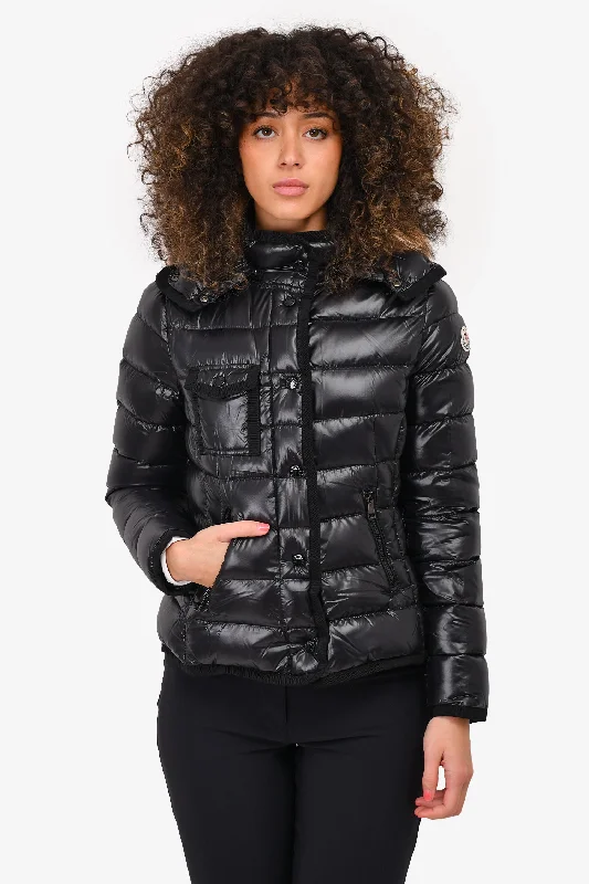 Final Call – Shop Elegant And Casual Fashion For Less Moncler Black Down Racoon Fur Hooded 'Armoise' Jacket Size 1