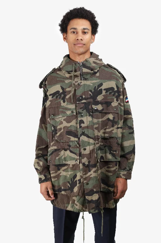 Women's Holiday Apparel Saint Laurent Camouflage Rocket Parka Size 48 Mens