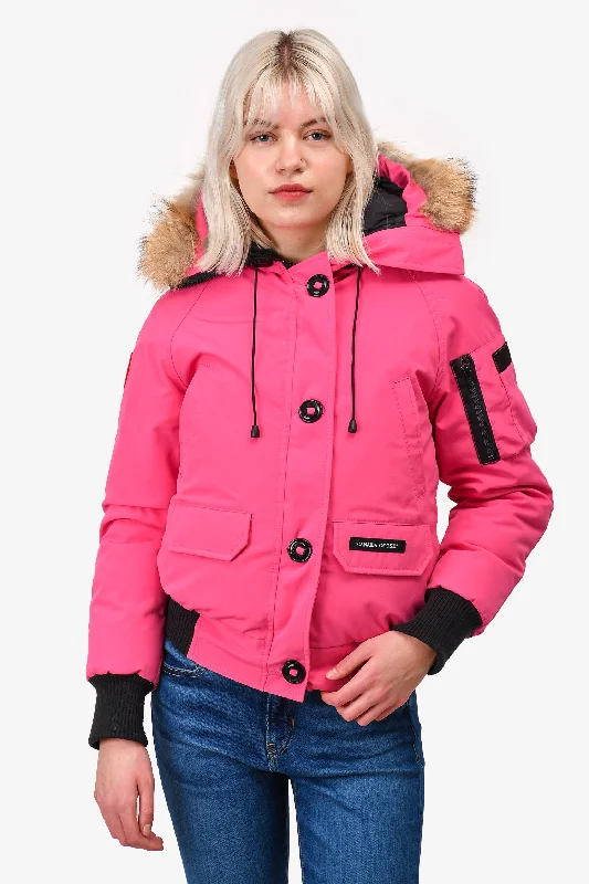 Women's Travel Apparel Canada Goose Pink Chilliwack Bomber Jacket Size XS