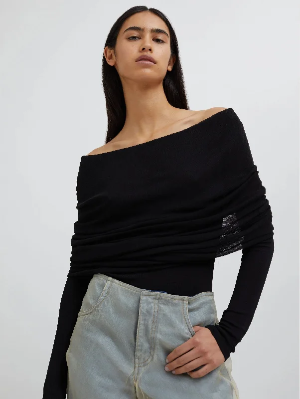 Must-Have Style Discounts Sonora Veiled Top in Black