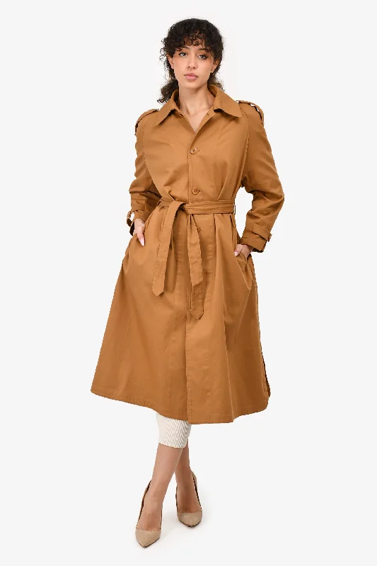 Women's Clothing Maria McManus Brown Single Breasted Trench Coat Size XS with Belt