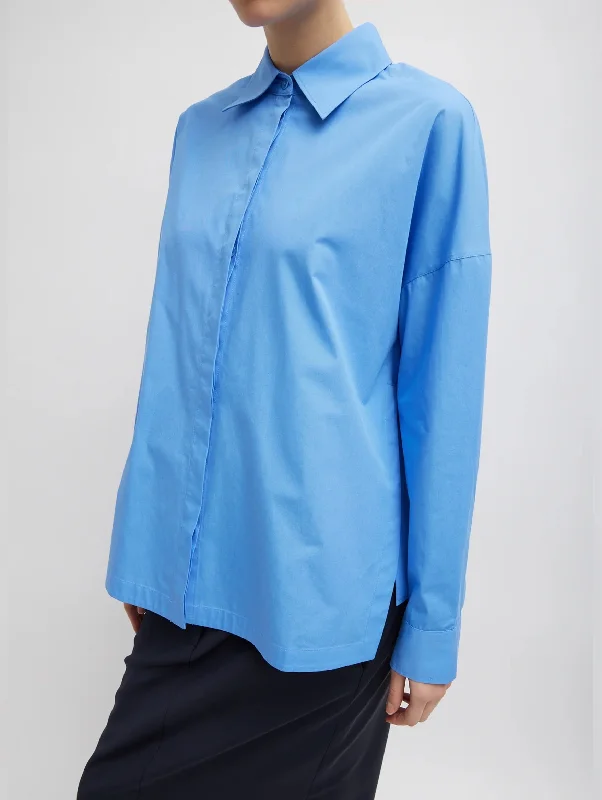 Get The Latest Trends Gabe Oversized Shirt in Newman Blue