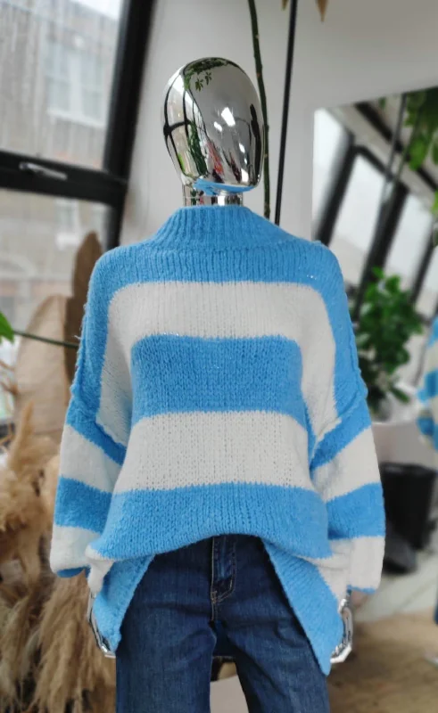 Popular Collection Blue Striped Snug Jada Jumper