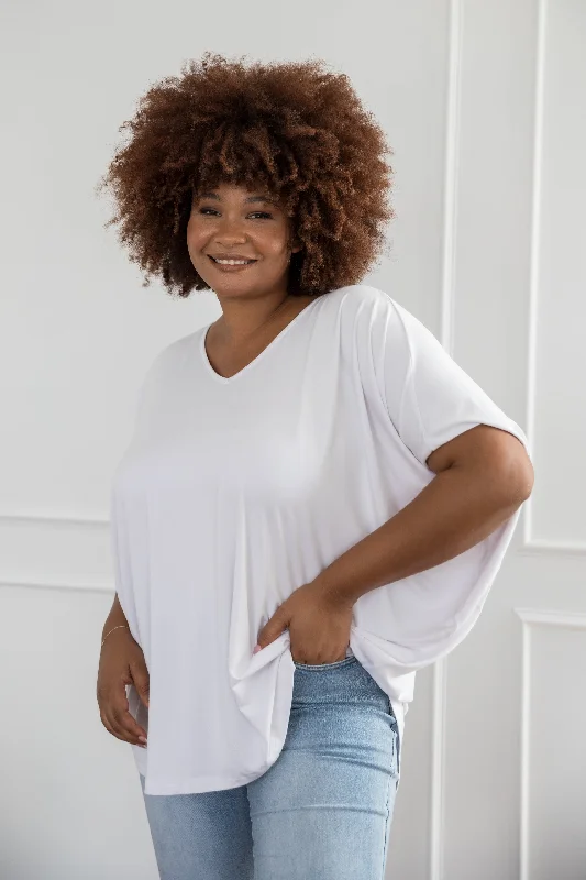New In This Season Hi Low Miracle Top | White