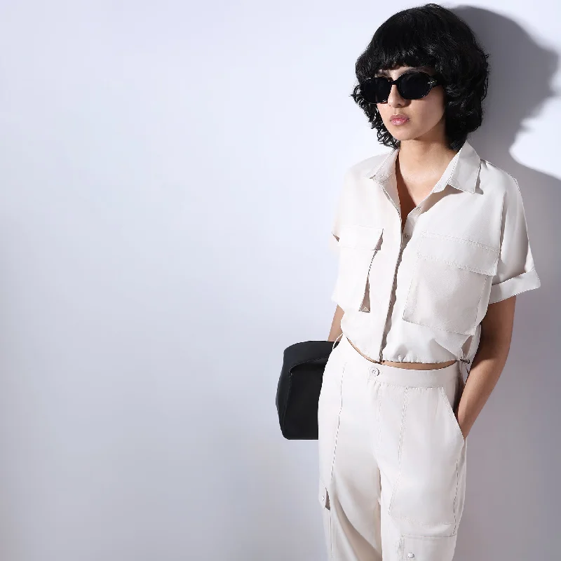 Vintage Style Deals Regular Fit Solid Shirt
