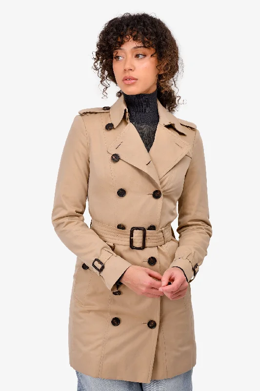 Women's Work Outfit Burberry London Beige 'Sandringham' Trench Coat with Belt Size 2 US