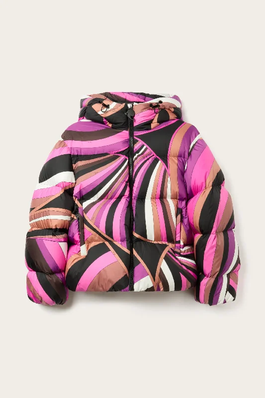 Women's Clothes For Special Occasions Iride-Print Padded Jacket