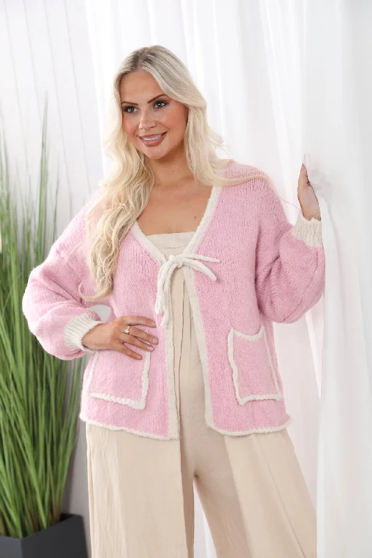 Cool Prices Pocket Trim Cardi Pink