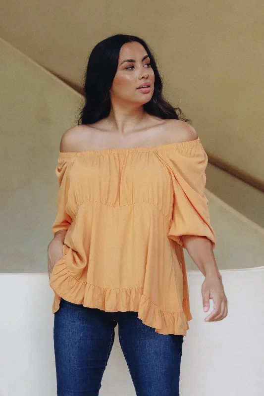 Style Without Limits Elfie Ruffle Top | Citrus | FINAL SALE