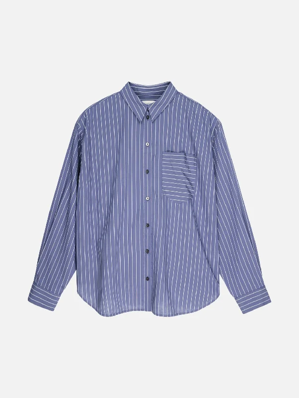 Sophisticated Style Offers Heath Shirt in Blue Stripe