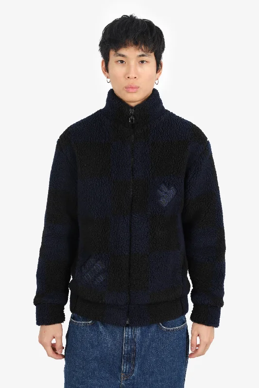 Fashion-Forward Styles At Incredible Discounts Louis Vuitton x Nigo Black/Navy LV² Damier Fleece Jacket Size XS Mens