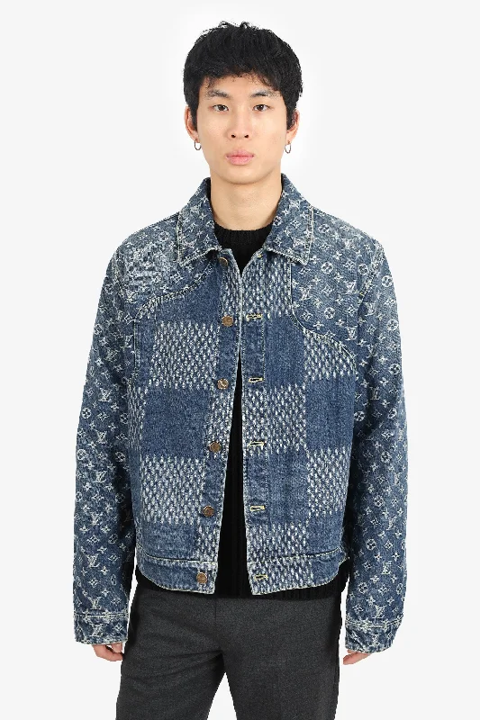 Exclusive Wardrobe Deals – Style Up For Less Louis Vuitton x Nigo 2020 Blue Damier Monogram Denim Jacket Size 52 Mens