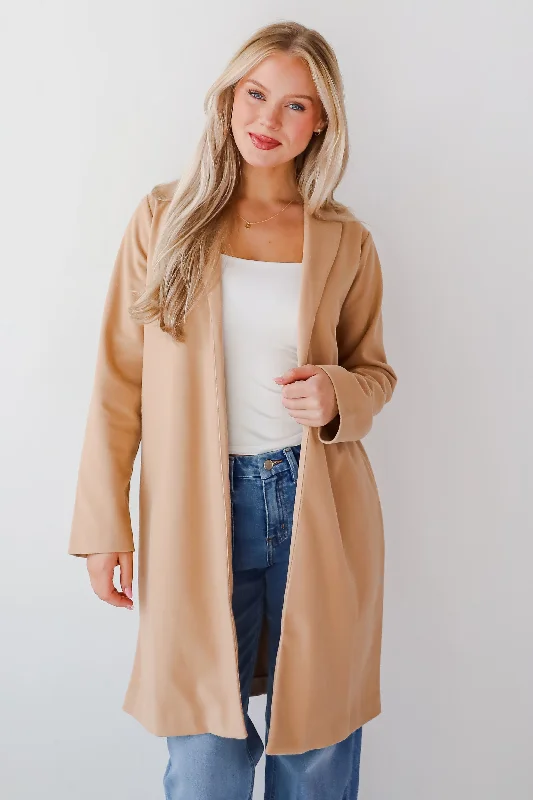 Timeless Women's Garments FINAL SALE - Smart Outcome Camel Trench Coat